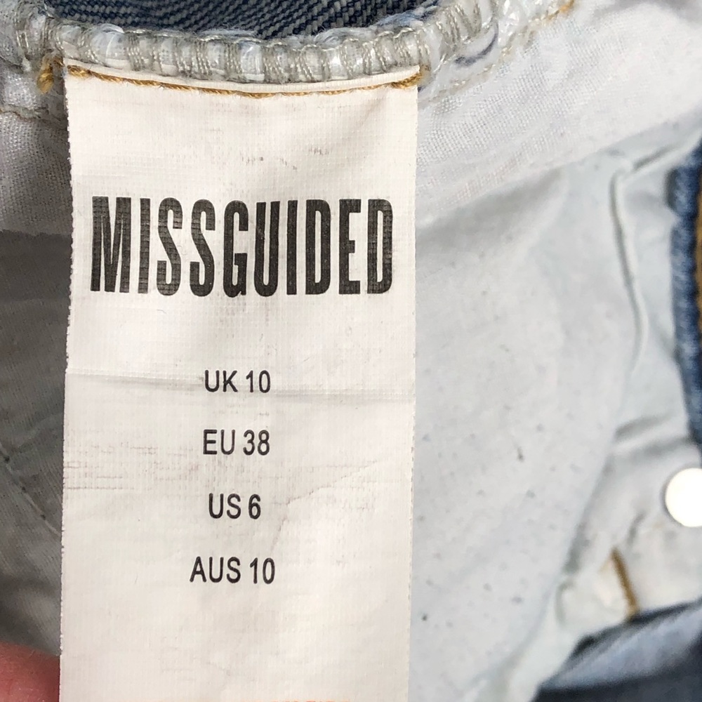 Missguided Distressed Boyfriend Jeans US 6 - Picture 4 of 7